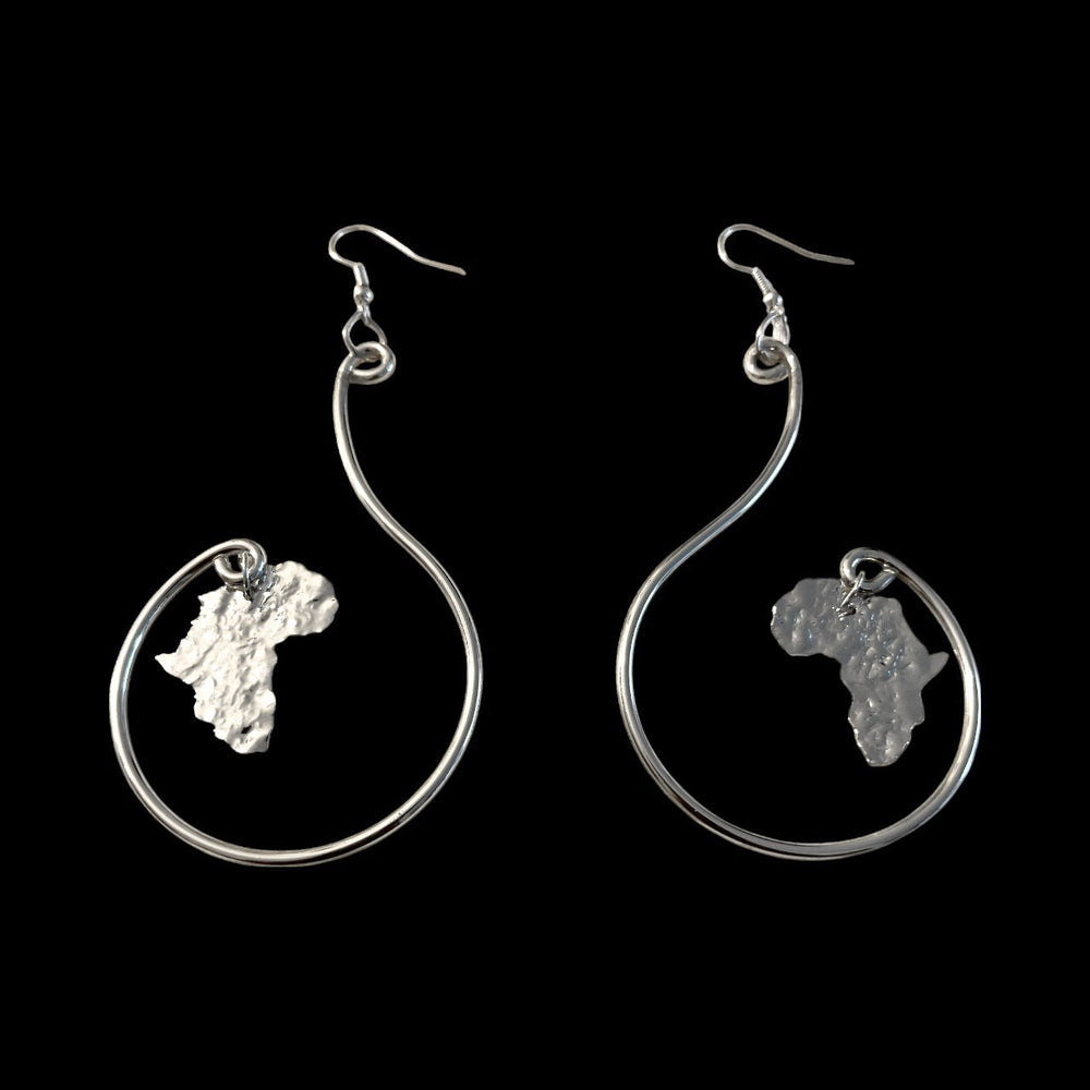 Motherland Swirl - Handmade Brass Earrings