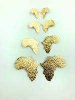 Azania African Map Statement Earrings - Handmade in Gold and Silver