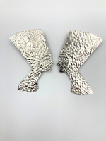 Nubian Dynasty Nefertiti Statement Fashion Earrings - Gold & Silver