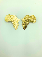 Azania African Map Statement Earrings - Handmade in Gold and Silver