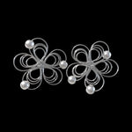 Pearl Petals – Handmade Floral Statement Earrings