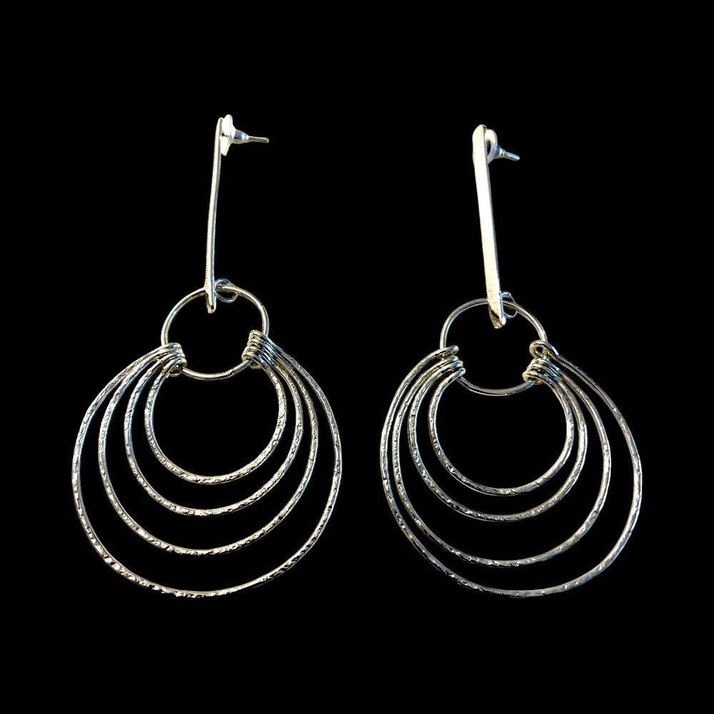 Lunar Layers – Handmade Multi-Hoop Earrings