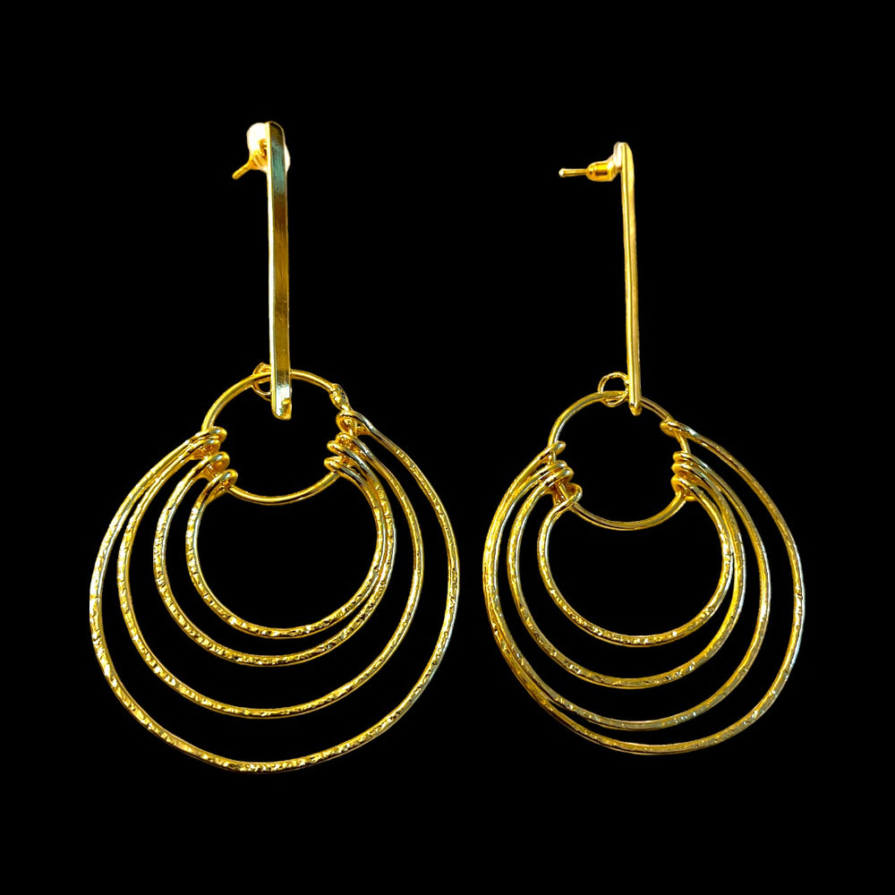 Lunar Layers – Handmade Multi-Hoop Earrings