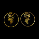 Ancestral Spirals – Handmade  Brass Hoop Earrings
