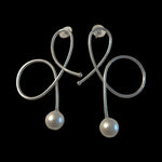 Oshun Swirls – Handmade Pearl Earrings