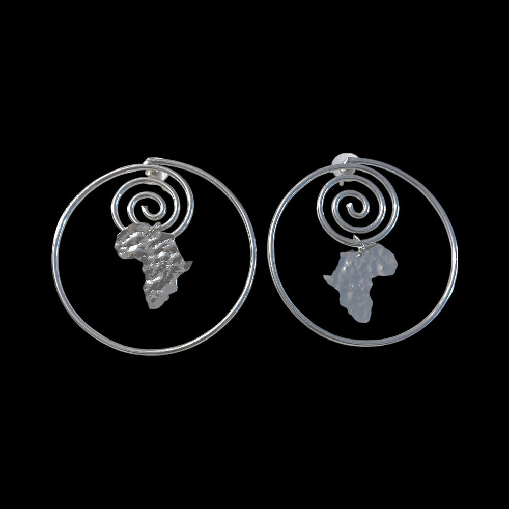 Ancestral Spirals – Handmade  Brass Hoop Earrings