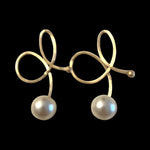 Oshun Swirls – Handmade Pearl Earrings